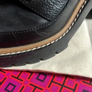 Tory Burch Miller log sole boot.